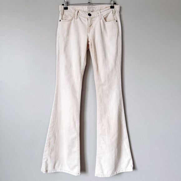 Current/Elliott Slim 1970's Low Rise Bell Tan Jean Size 0/25 - Picture 2 of 7